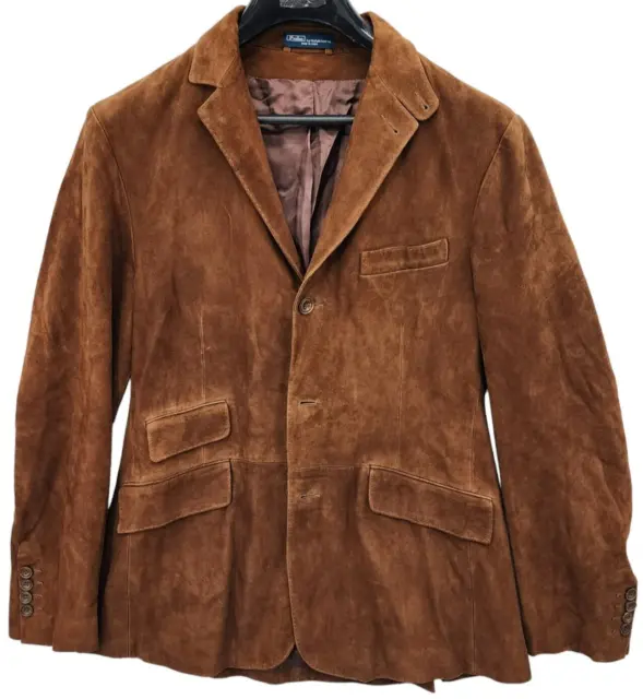 Ralph Lauren blazer leather Suede, size Medium, $1,000 retail