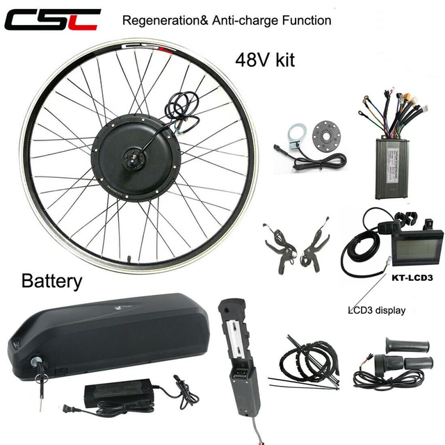 20 26 27.5 29 Inch Ebike Wheel Electric Bicycle Conversion kit With ...
