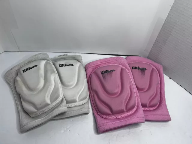 Wilson Adult Volleyball Knee Pads Pink & White  Lot