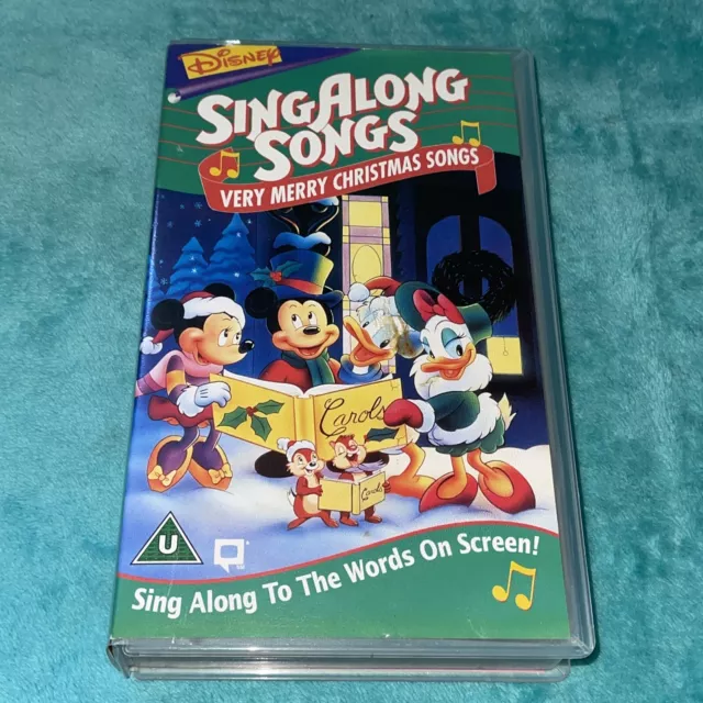 DISNEY SING Along Songs Very Merry Christmas Songs Vhs Video Rare