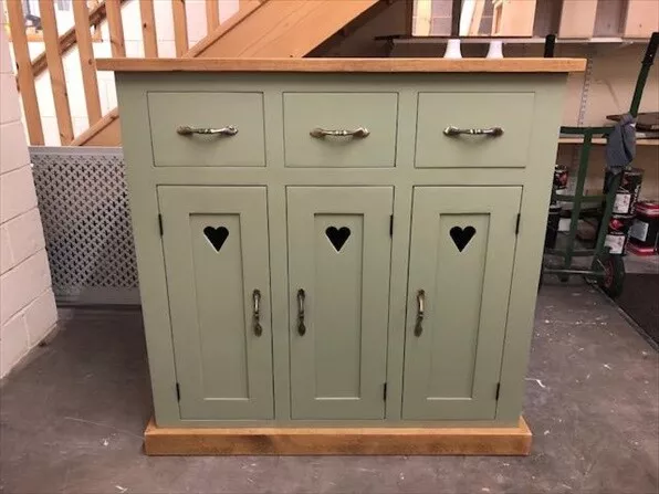 Buckingham Painted 3 Door Heart Design Sideboard Bespoke Sizes Colours Available