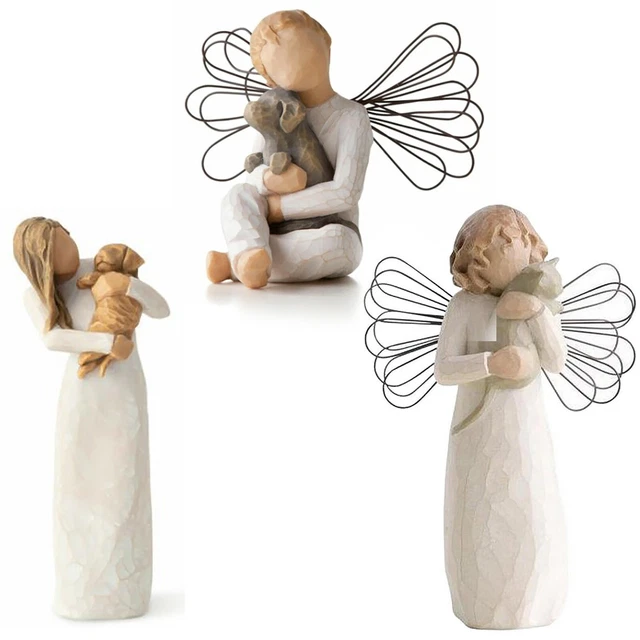 Figurine exquise ange de prière faite à la main décoration d'intérieur ange