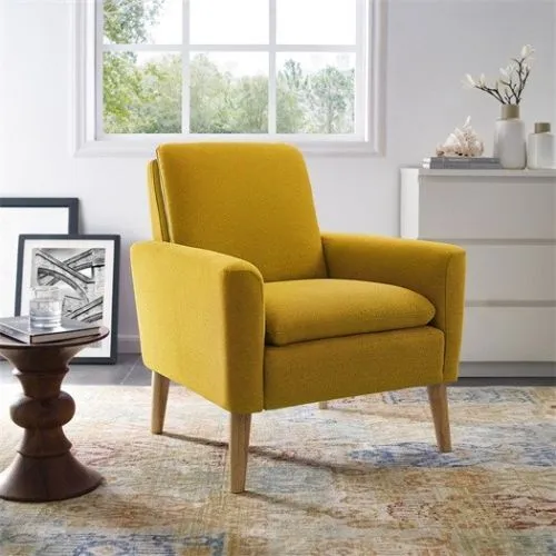Living Room Armchair Sofa Modern Linen Cloth Single Sofa Chair Lounge Chairs UK