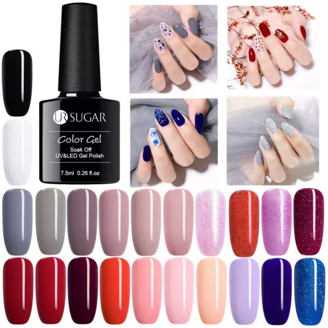 UR SUGAR 7.5ml Esmte  Uñas UV Gel Soak off Nail UV Gel Polish Capa Superior