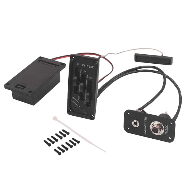 Electric  Pickup Piezo Preamp Accessory With Active Tone System Brass R2R5