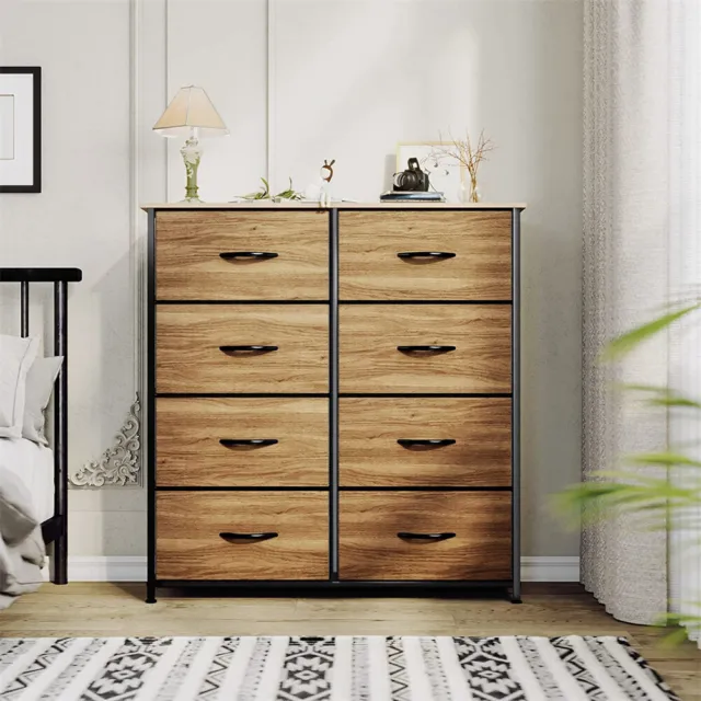 Dresser with 8 Drawers  Furniture Storage Chest Organizer Unit Bins for Bedroom