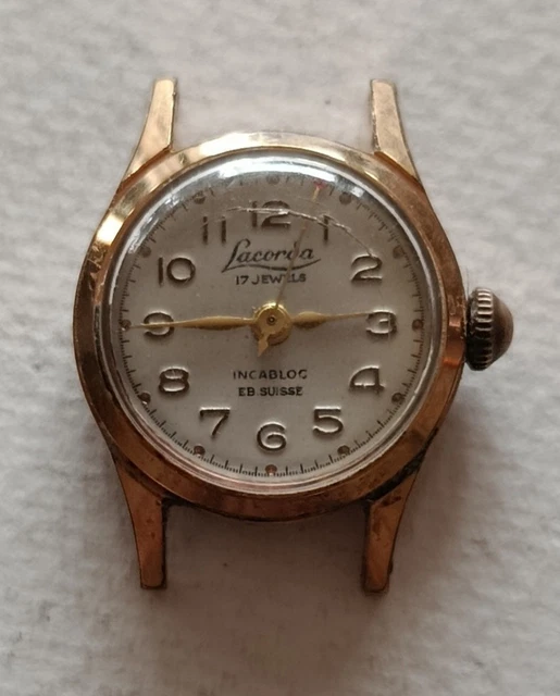 Montre Ancienne Fedex - Plaqué Or - Cuir - P246 - Ne Fonctionne Pas