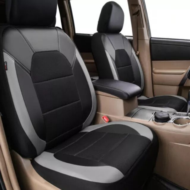 PU Leather Car Seat Covers Protector Pad Interior Parts With Hooks Fit For Truck