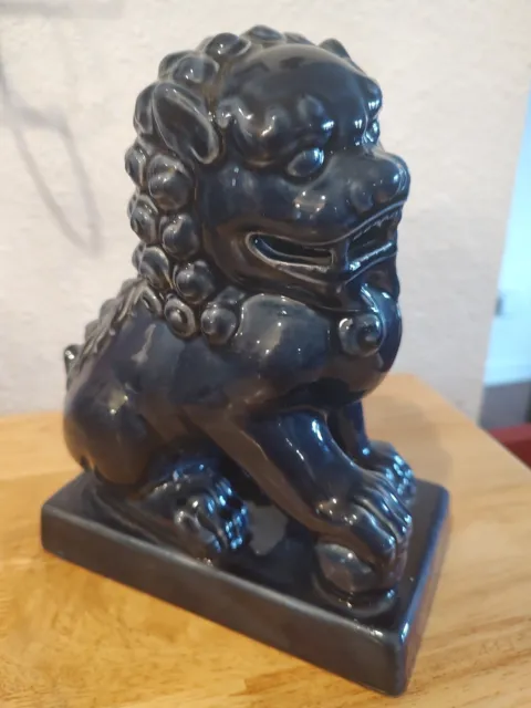 Threshold Ceramic Blue Glazed Foo Dog Lion Foodog Foolion,*Paint Flaw,Read