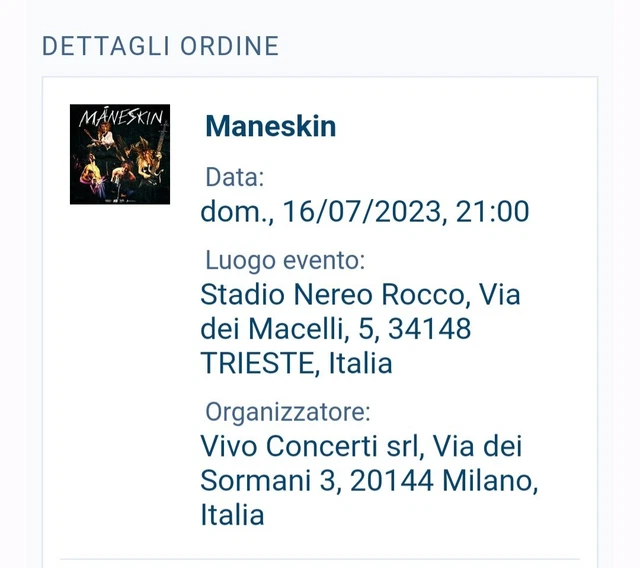 maneskin biglietti