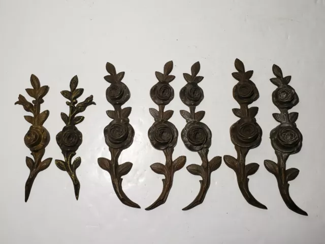 Antique French Roussel & Laverlochere (Paris) Brass Decorative Pieces Lot of 7