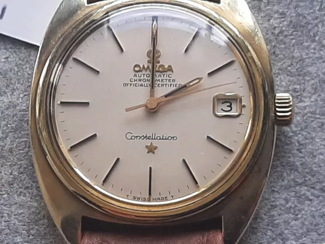 OMEGA CONSTELLATION ANNI 60. AUT.Cal. 564,GOLD CAPPED.VETRO E CORONA ORIGINALI