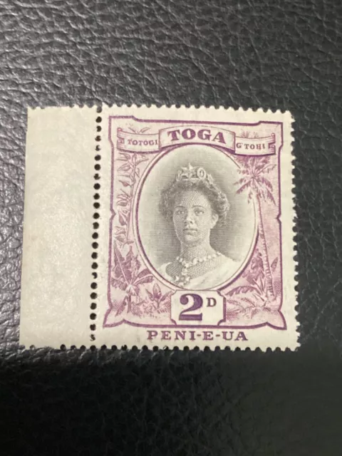 Tonga 1920 Queen Salote 2d black & purple MNH 7