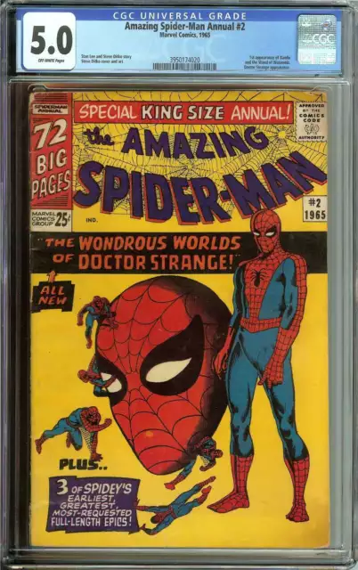 Amazing Spider-Man Annual #2 Cgc 5.0 Ow Pages // 1St Appearance Of Xandu