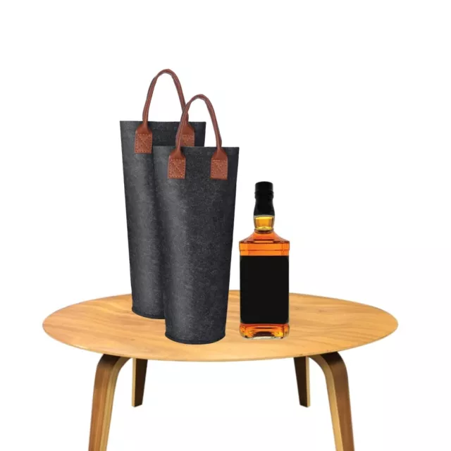 Thermal Wine Carrier Bag Wine Cooler Lightweight PU Leather Handle Single Bottle