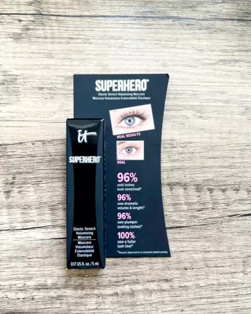 IT Cosmetics Superhero Volumizing Mascara in Black 5ml Travel Size New Plz Read