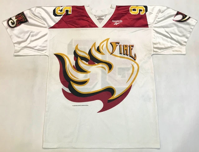 Vintage Reebok 1995 Rhein Fire #95 World League Football Jersey L White