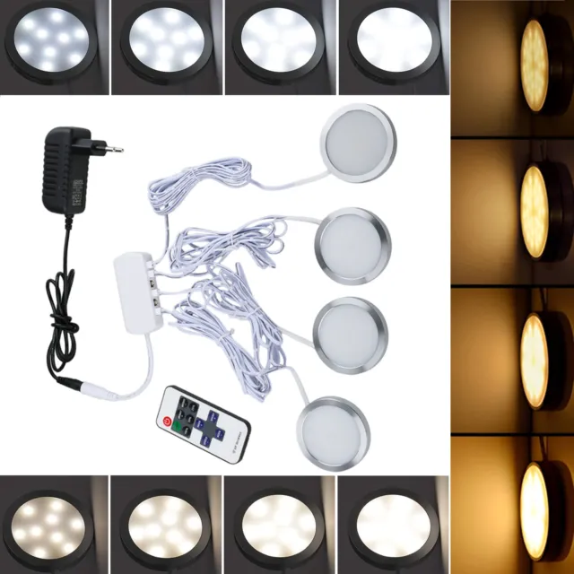 Under Cabinet LED Night Lights Display Case Closet Showcase Kitchen Lamp +Remote