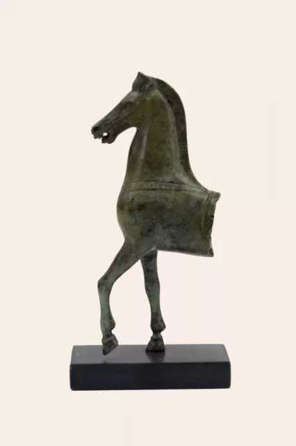 Acropolis museum horse replica, ancient Greek front part horse statue