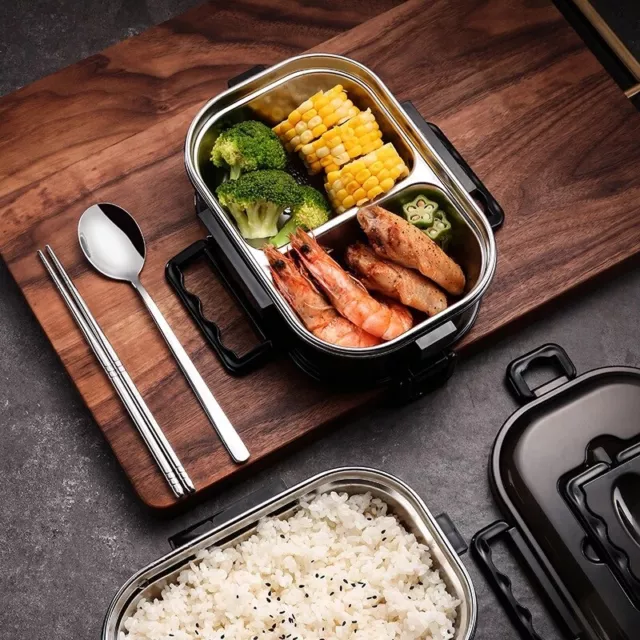 Stainless Double-Layer Leak-Proof Bento Thermal Insulation Portable Lunch Box