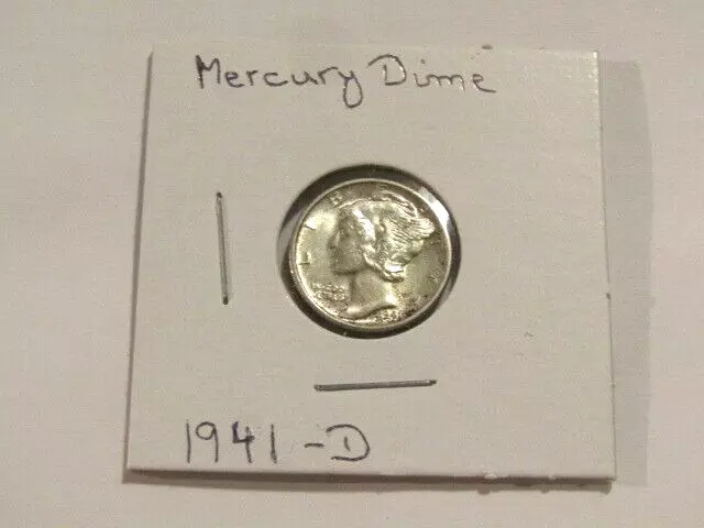 1941-D US Mercury Dime Silver Coin