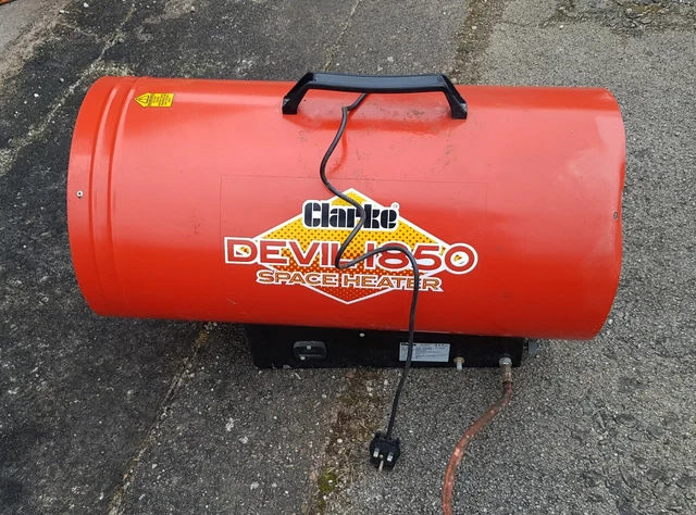 CLARKE 1850 DEVIL Propane Space Heater Portable Garage / Workshop **NO  RESERVE** £74.20 - PicClick UK