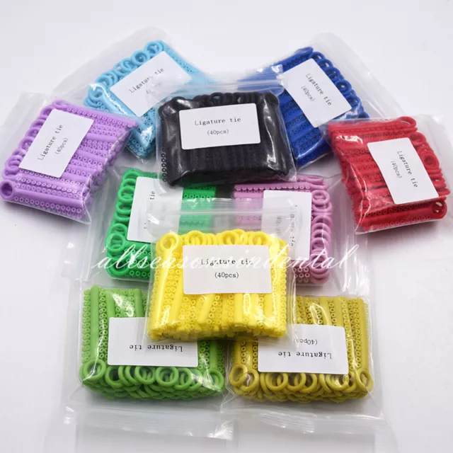 10 Packs 10400 Pcs Dental Orthodontics Elastic Ligature Ties 36 Colors For Chose