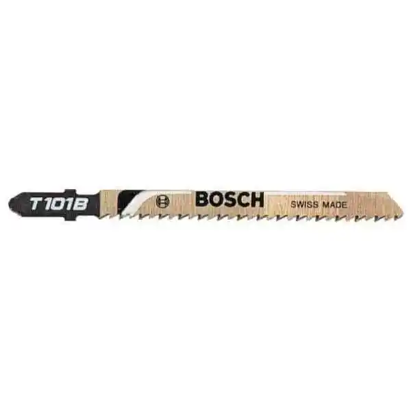 5 Pack Bosch T101B Steel Jigsaw Blades: 10 TPI, 4" x 0.06" Thick x 0.28" Wide