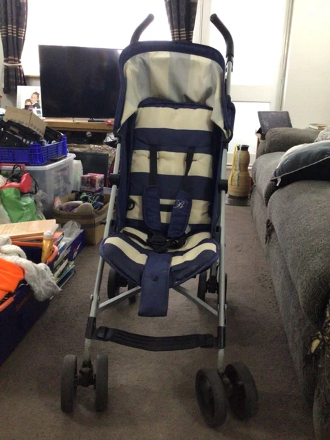 MY BABIIE MB30 Billie Faiers Blue Stripes Pushchair with rain hood 65.00 PicClick UK