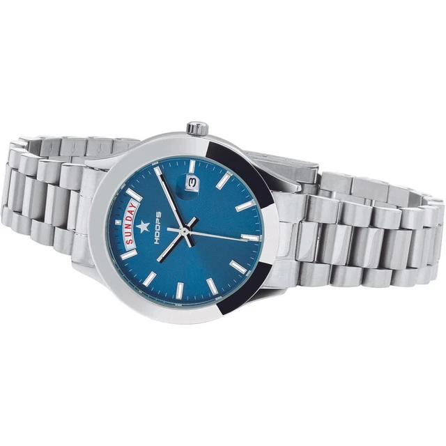 Orologio Uomo HOOPS LUXURY DAY DATE 2620M-S03 Bracciale Acciaio Blu