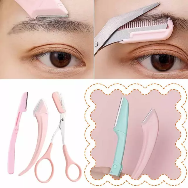 Curved Eyebrow Trimmer Eyebrow Scissors With Comb Eyebrow Hair Scissors Brow