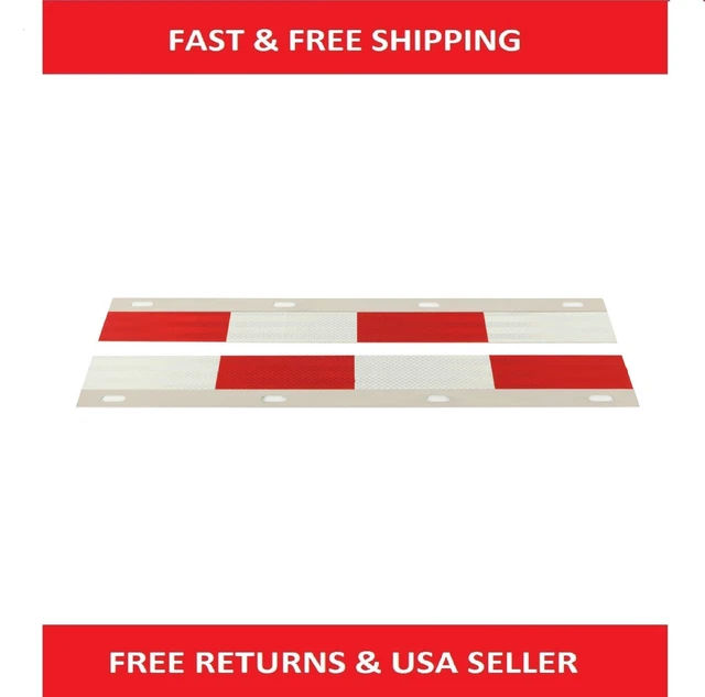 Mud Flap Aluminum Strips Plates Straight Conspicuity Reflector Fits Semi Truck