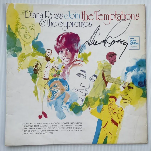 Signed Diana Ross Diana Ross & The Supremes Join The Temptations Vinyl Rare