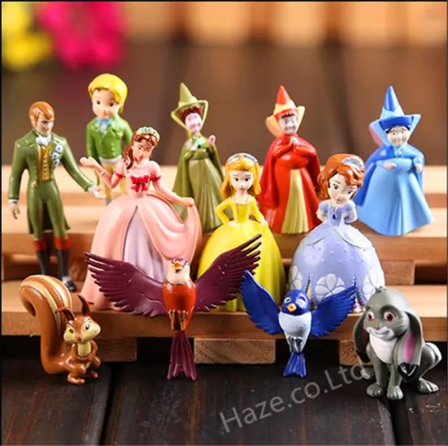 12 stücke Sofia die Erste Prinzessin Figuren Sophia Cake Topper Figur Modell PVC