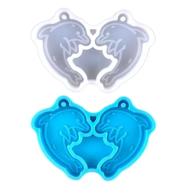 Dolphin Silicone Resin Mould Resin Pendant Jewellery Mold for DIY Craft Making