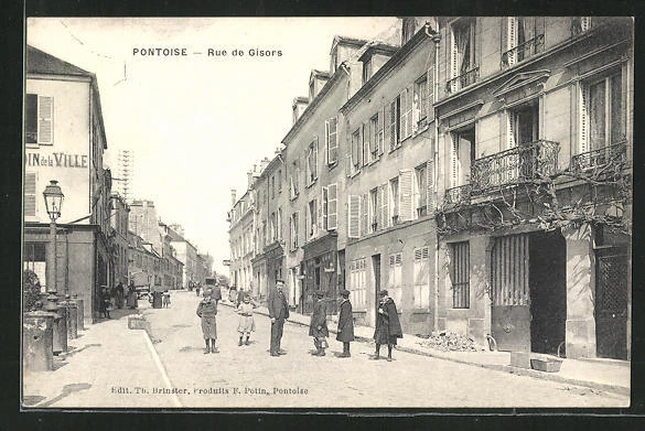 CPA Pontoise, Rue de Gisors, vue partielle