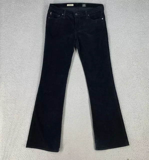 AG Jeans 32 The Angel Bootcut Black Corduroy Adriano Goldschmied USA