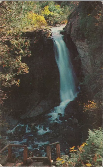 Miners Falls Munising Michigan Waterfall Posted Chrome Vintage Post Card