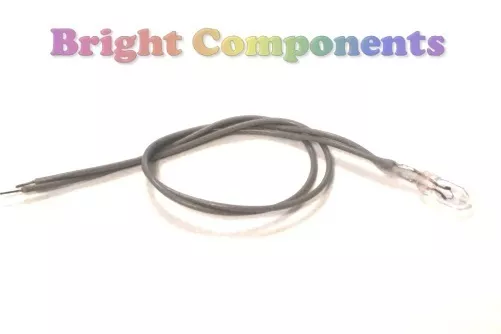 5x Clear/White Grain of Wheat Bulb/Lamp : 6V : 3mm : Prewired : 1st CLASS POST