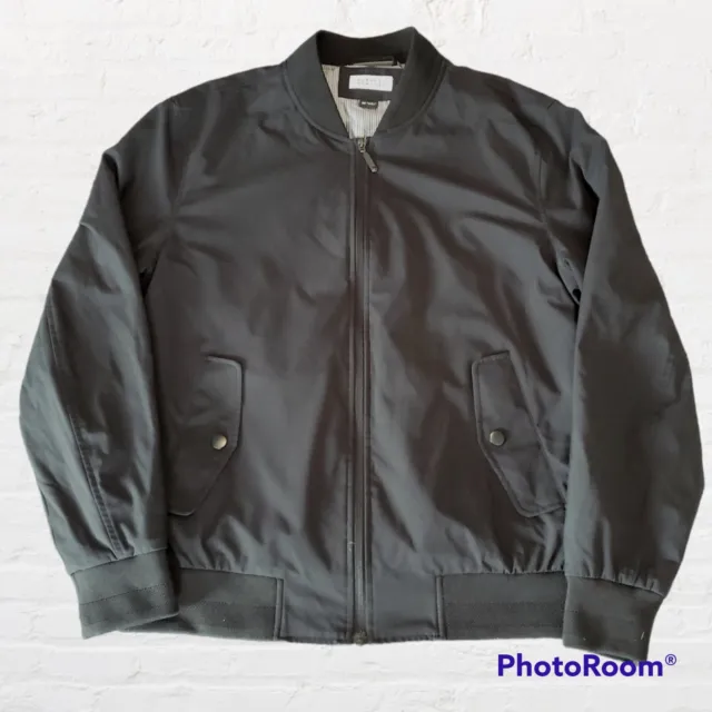 Barneys New York Bomber Jacket Mens Medium Black
