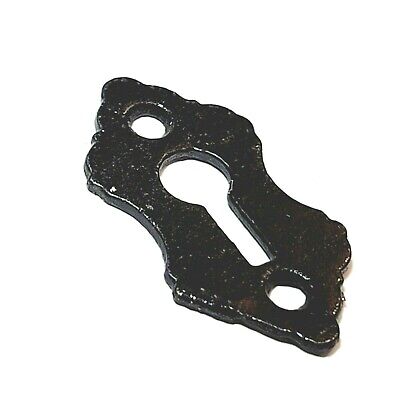 Vintage Cast Iron Ornate Skeleton Key hole Escutcheon Salvage Hardware 1 7/8" 2