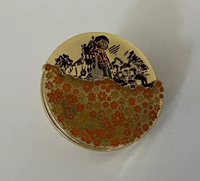Loungefly Disney Pixar Coco Miguel Day/Night Spinning Marigold Flowers Pin Loungefly Disney Pixar Coco Miguel Day/Night Spinning Marigold Flowers Pin