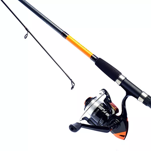 Spinning Lure fishing Rod and Reel Combo With Braid. Carbon