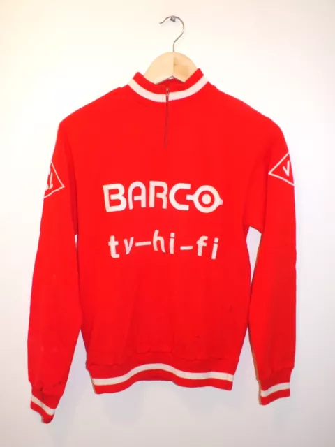 + Maillot de cycliste vintage, tricot Barcot Crylor Rhône Poulenc Rouge n°5 +