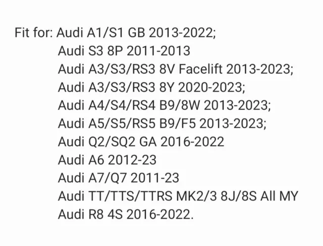 Für Audi TT MK2 8J Mk3 8S A4 S4 A3 S3 Q2 A5 S5 R8 schwarz S/Rad Logo Abdeckung 2