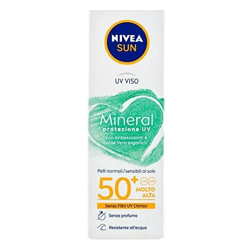 Sonnencreme Nivea UV Gesichtscreme Mineral FP50+ Sonnenschutz B-WARE MHD 5/25