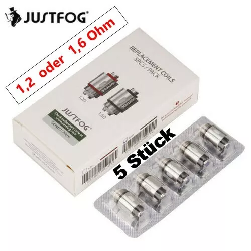 Justfog Q16 Verdampferköpfe ⭐⭐⭐⭐⭐ 1.2 oder 1.6 Ohm - 5er Pack Ovp 2