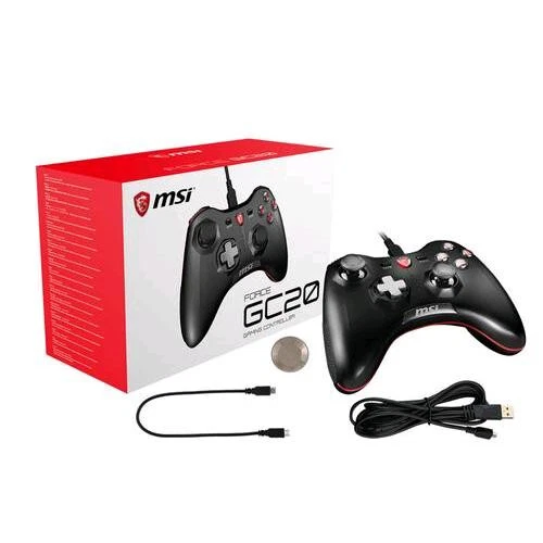 Msi Force Gc20 V2 Controller Gaming Wired Usb Cavo 2Mt Con Sistema Di Vibrazione
