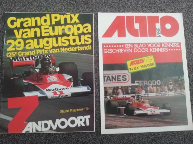 1976 DUTCH GRAND PRIX F1 PROGRAMME Zandvoort (Formula 1)