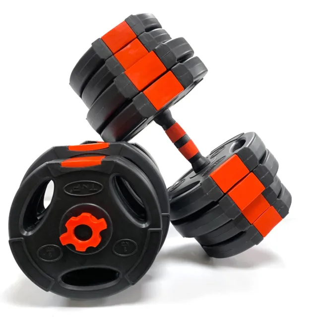 TnP Tri Grip Dumbbell Set 15x2=30KG Adjustable Dumbbells Sets Weights Plate Gym